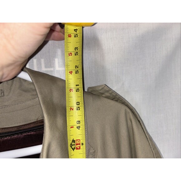 London Fog Trench Coat 46L London Town Co Flannel Liner Double Breasted Belted - Picture 11 of 16